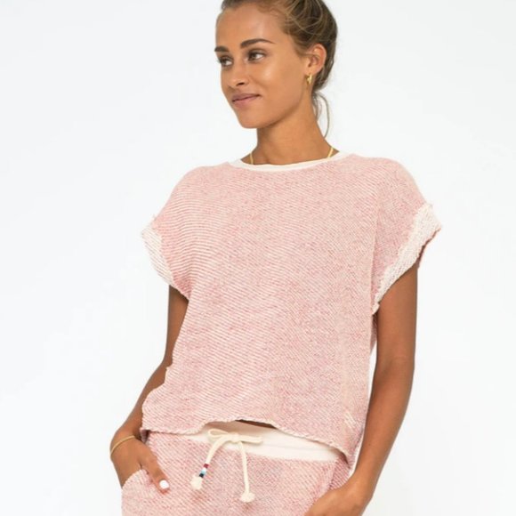 Sol Angeles Baja Terry Crop Sweater Top Small NWT. - Picture 3 of 8